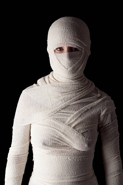 istock Nude Woman Covered By Bandages 535220887