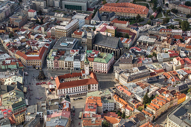 istock Panorama of Olomouc from plane 535222631