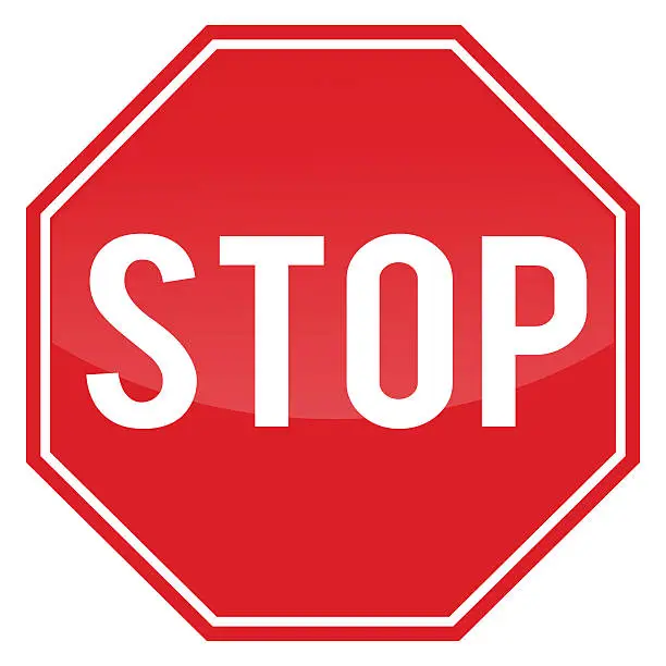 Vector illustration of Stop sign.