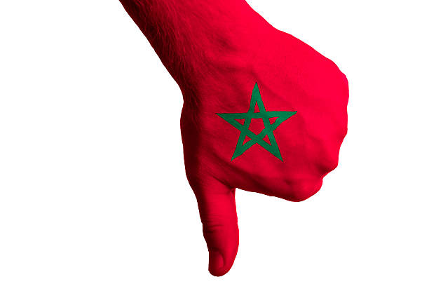 istock morocco national flag thumbs down gesture for failure 535223893