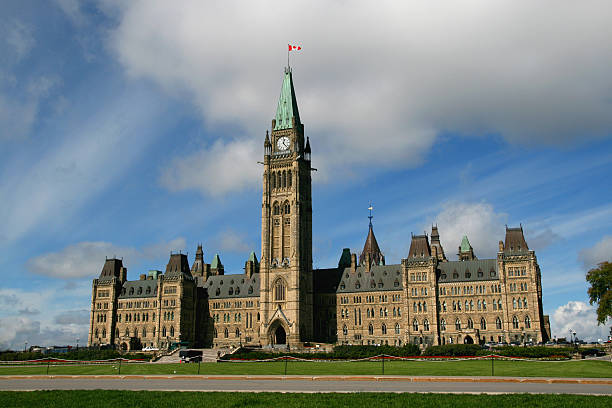 del parlamento di ottawa - parliament building foto e immagini stock