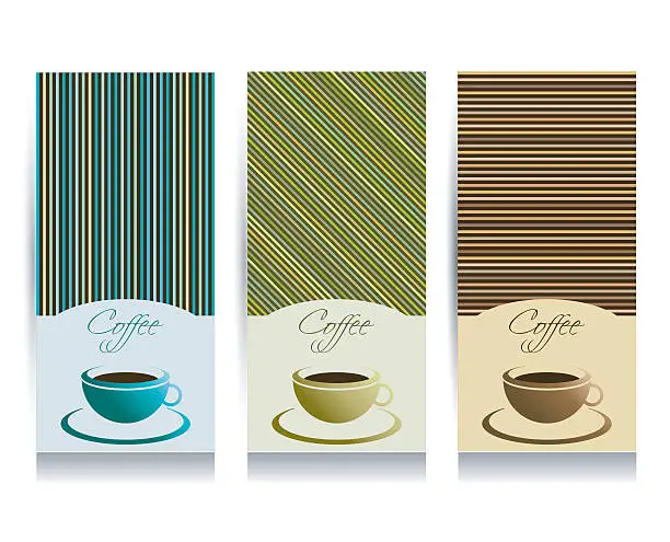 Vector illustration of Coffee menu card.