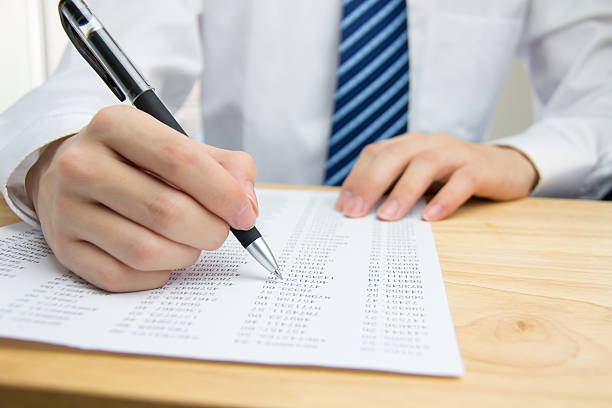 istock Businessman calculating the financial statements 535225011