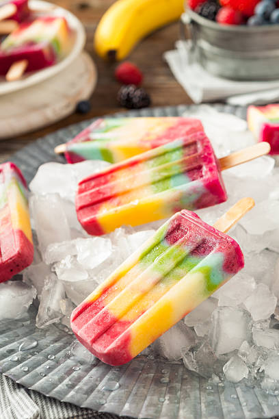 istock Healthy Homemade Rainbow Popsicles 535226014