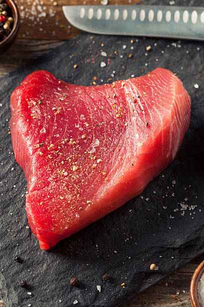 istock Raw Organic Pink Tuna Steak 535235012