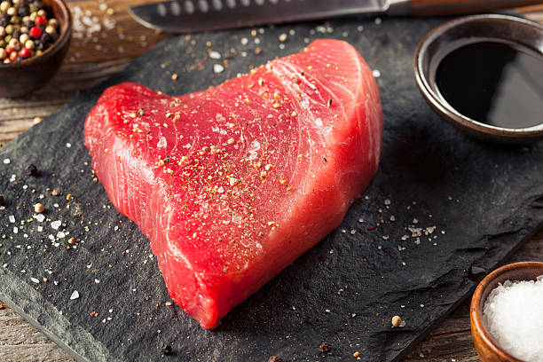 istock Raw Organic Pink Tuna Steak 535235540