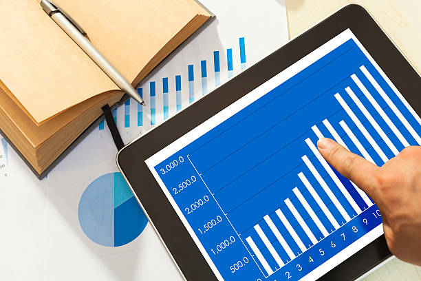 istock business financial chart and graphy report display in mobile dev 535238947