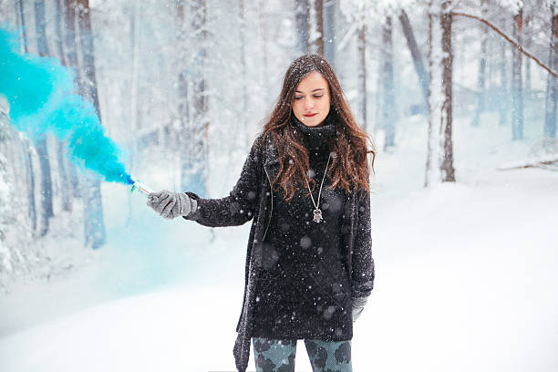 istock Winter fashion in the forest 535239135