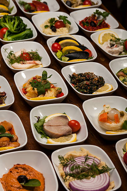 istock Appetizers and snacks plate in restaurant 535239175