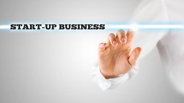 istock Finger Highlighting Startup Business Words 535239555