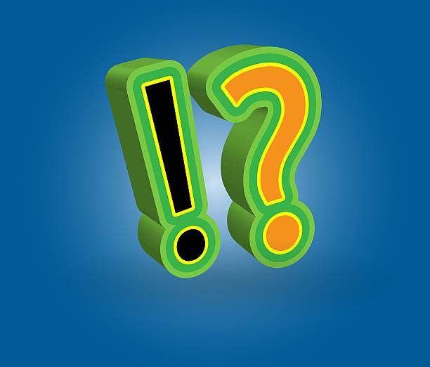 Exclamation mark and question mark / 3D Exclamation marks and question marks / 3D umfrage stock pictures, royalty-free photos & images