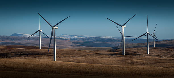 Wind turbines on Betws mountain