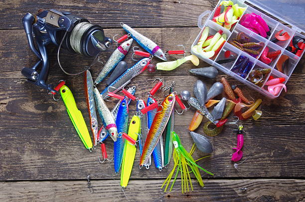 istock metal angling bait and reel 535244691