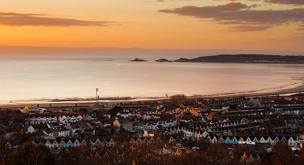 Swansea bay south Wales A view of Swansea centre and the bay area taken from Townhill swansea stock pictures, royalty-free photos & images