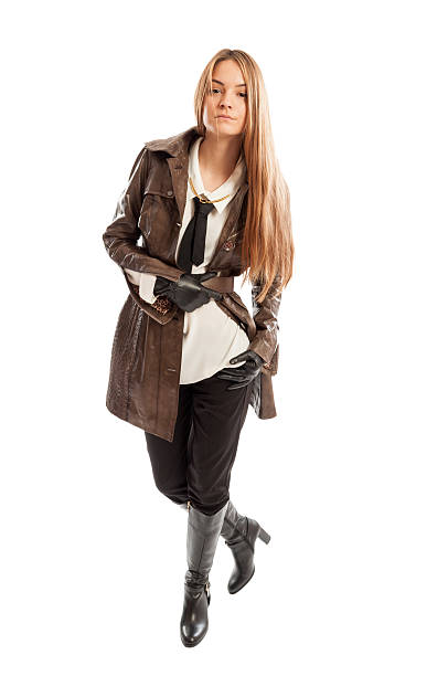 istock Long hair female model posing on studio background 535260839