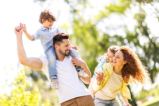 istock Playful family in nature. 535262547