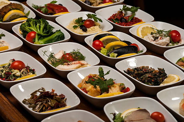 istock Appetizers and snacks plate in restaurant 535264009
