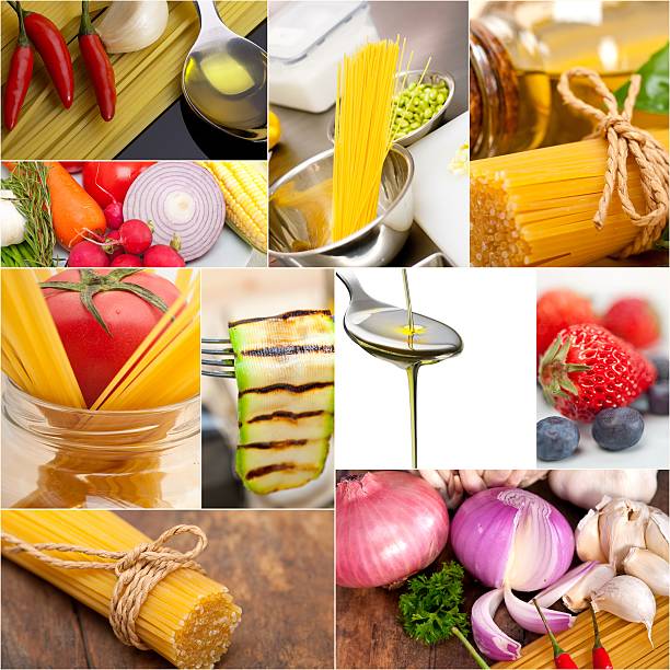 istock healthy Vegetarian vegan food collage 535264193