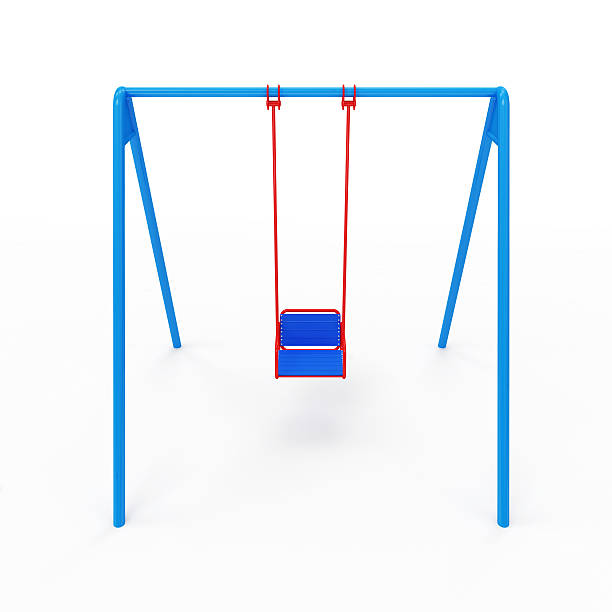 istock Swing on Children's Playground isolated on white background 535264615