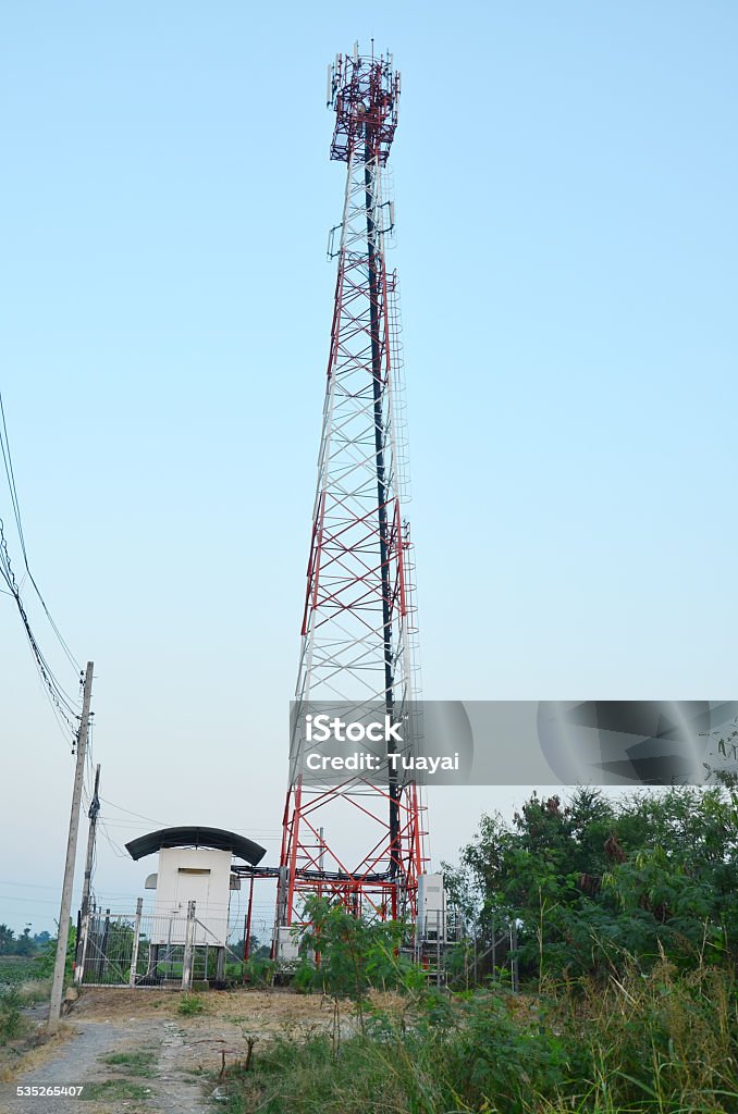 Telecommunication Mobile phone pole This picture shooting location at Nonthaburi Thailand. 2015 Stock Photo