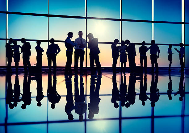 istock Group of Business People in Back Lit 535266025