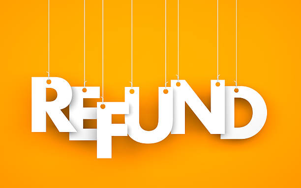 Refund Refund. Text on the ropes refund stock pictures, royalty-free photos & images