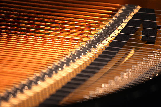 istock Inside of grand piano, showing gears and strings 535276307