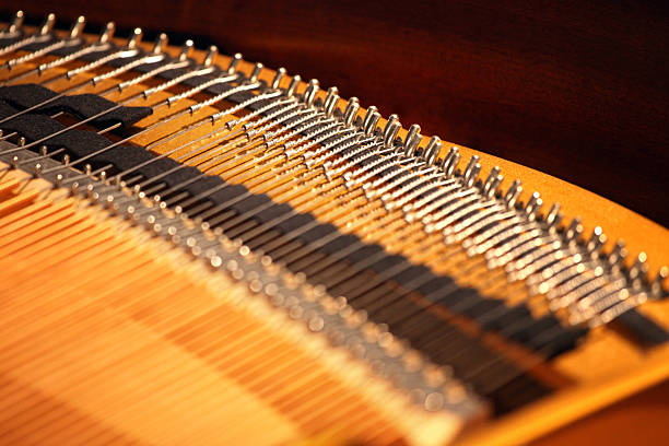istock Inside of grand piano, showing gears and strings 535276309