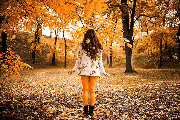 istock Woman in autumn. 535277209