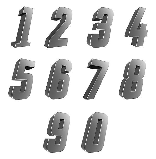 istock Number from 0 to 9 over white background 535281917