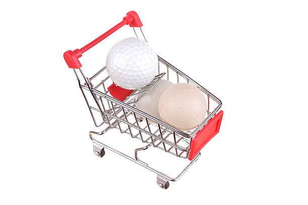 istock Small shopping cart isolated on white 535293333