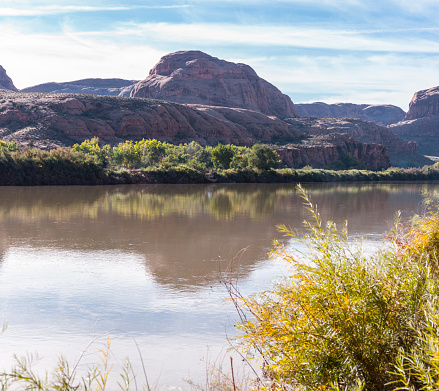 United States. Utah. Grand County near Moab. Colorado river along the US Highway 279.