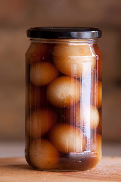 Pickled Onions in Glass Jar
