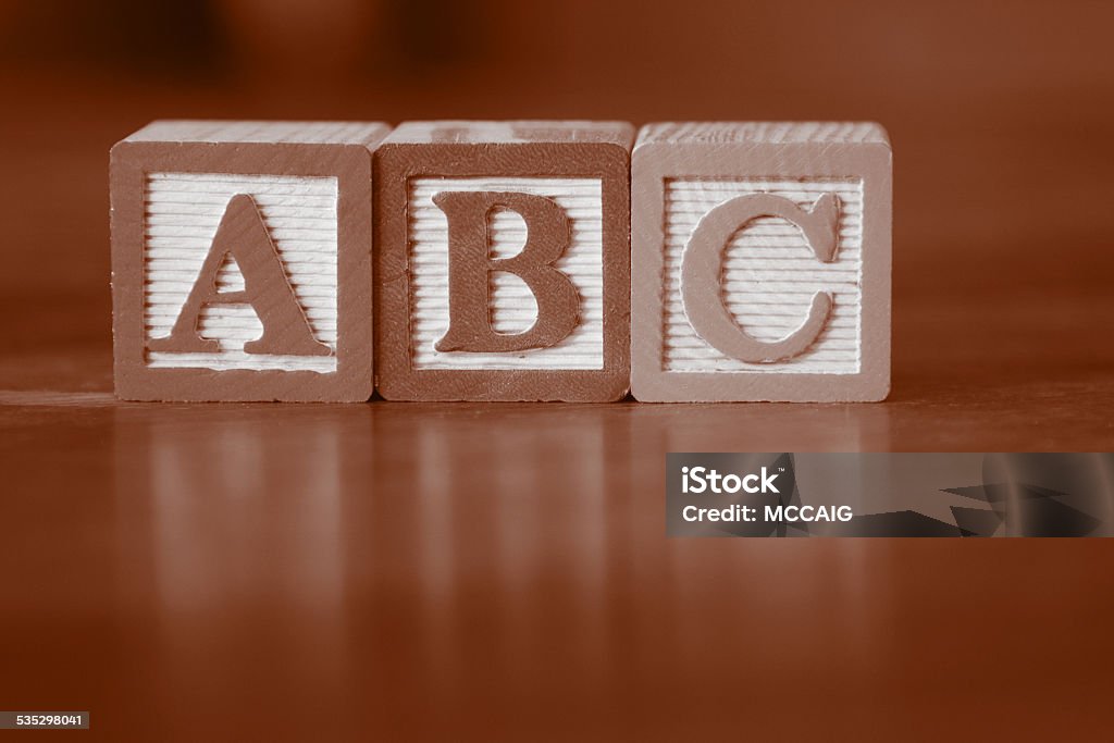 abc Wooden ABC blocks. 2015 Stock Photo