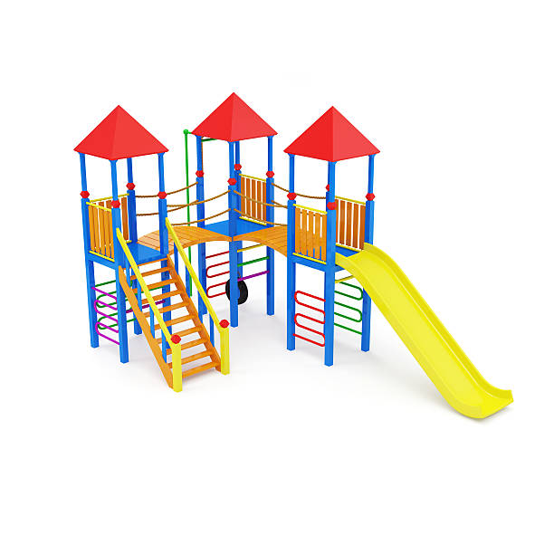 istock Colorful Children's Playground Isolated on white background 535298183