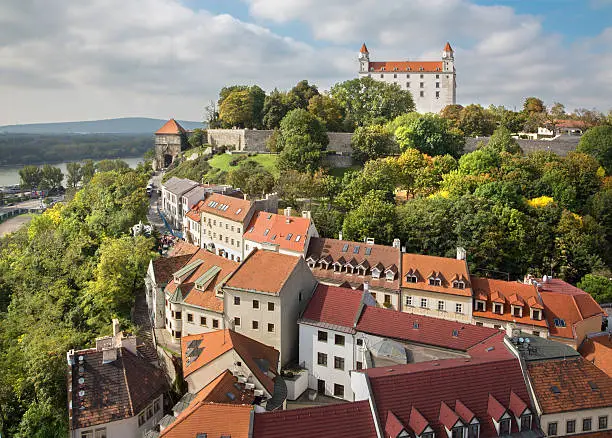 Photo of Bratislava - outlook form st. Martins cathedral to the castle