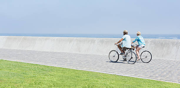 istock Cute couple on a bike ride 535299469