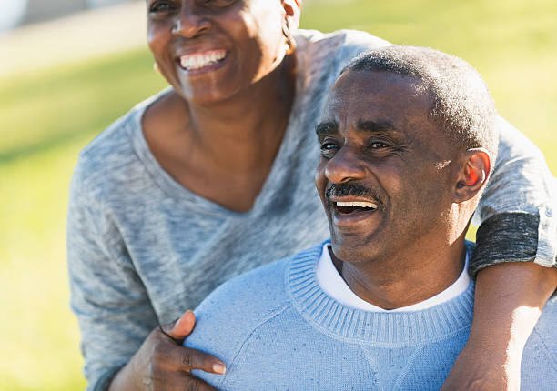 istock Affectionate African American couple outdoors 535299495