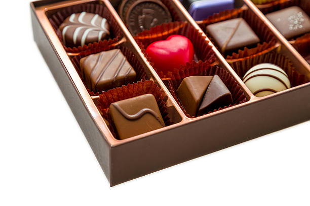 istock Brown Box of Chocolate with Assorted Chocolates 535299975