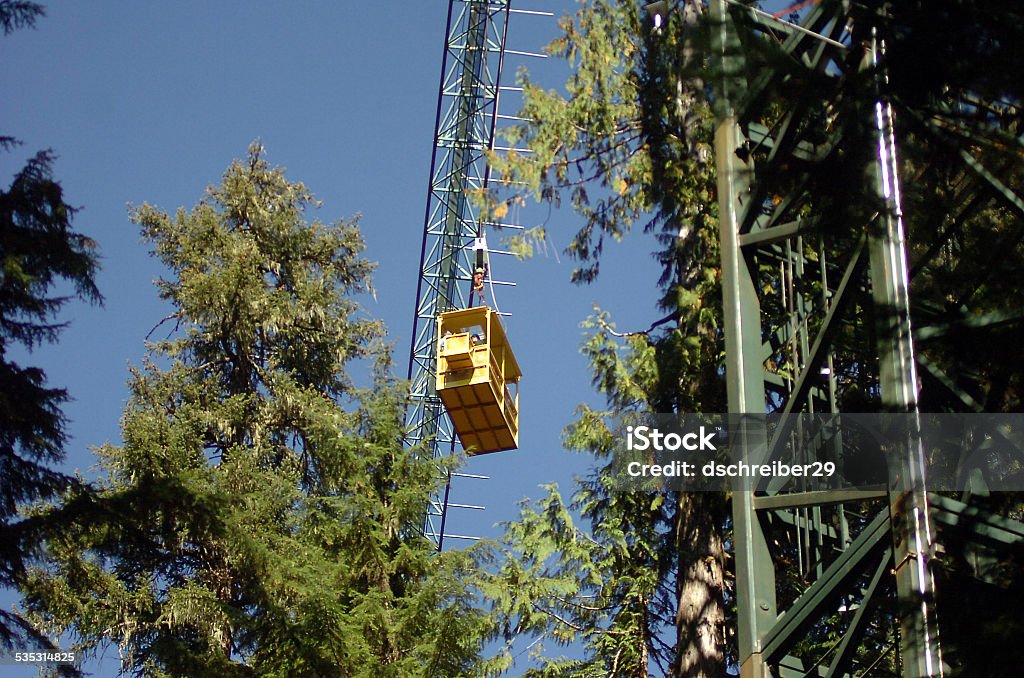 Canopy Research Crane Canopy Research Crane, U.S. Forest Service, Stevenson, Washington 2015 Stock Photo