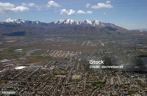 Salt Lake City From Above Stock Photo - Download Image Now - Suburb, Utah, 2015