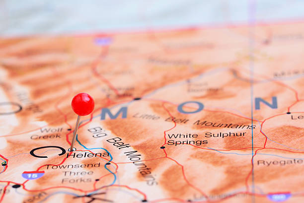 istock Helena pinned on a map of USA 535318165