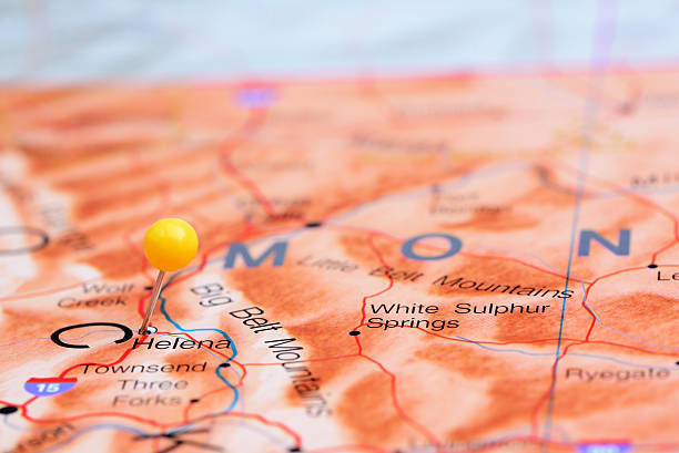 istock Helena pinned on a map of USA 535318167