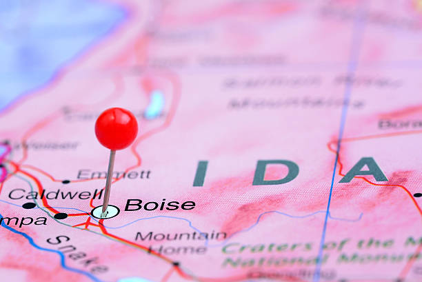 istock Boise pinned on a map of USA 535318169
