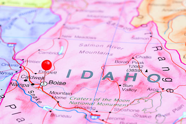 istock Boise pinned on a map of USA 535318171