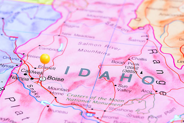 istock Boise pinned on a map of USA 535318175