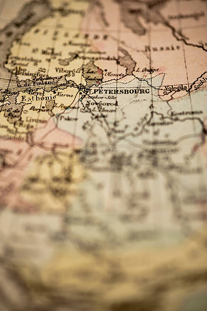 istock Antique Map | Russia, St Petersburg 535318685