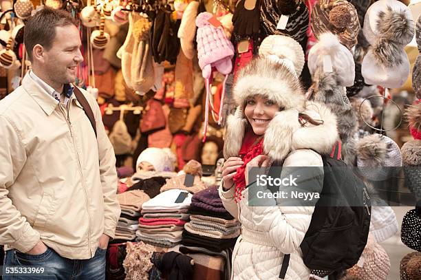 Winter Shopping Stock Photo - Download Image Now - 2015, Adults Only, Candid