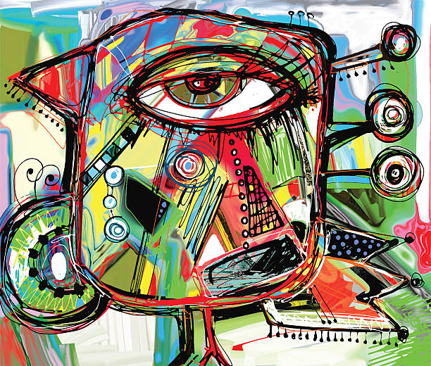 istock abstract digital painting artwork of doodle bird 535334069