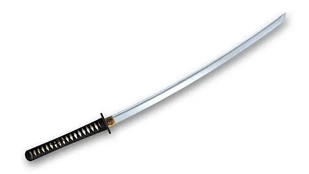 Samurai Sword Katana on white background